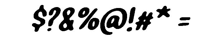 PG Jeloura Slanted Soft Font OTHER CHARS