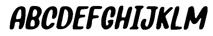 PG Jeloura Slanted Soft Font UPPERCASE
