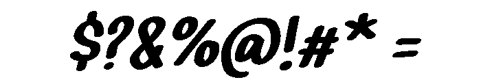 PG Jeloura Slanted Font OTHER CHARS