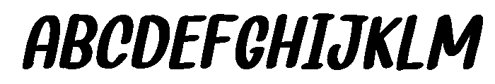 PG Jeloura Slanted Font UPPERCASE