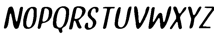PG Jeloura Thin Slanted Soft Font UPPERCASE