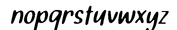 PG Jeloura Thin Slanted Soft Font LOWERCASE