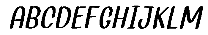 PG Jeloura Thin Slanted Font UPPERCASE