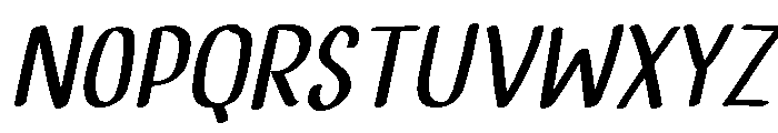 PG Jeloura Thin Slanted Font UPPERCASE