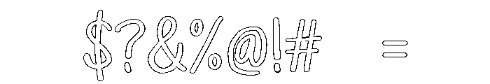 PG Kalewis Outline Font OTHER CHARS