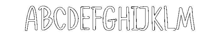 PG Kalewis Outline Font UPPERCASE