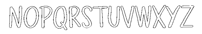 PG Kalewis Outline Font UPPERCASE