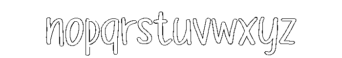 PG Kalewis Outline Font LOWERCASE
