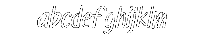 PG Kalewis Slanted Outline FONT