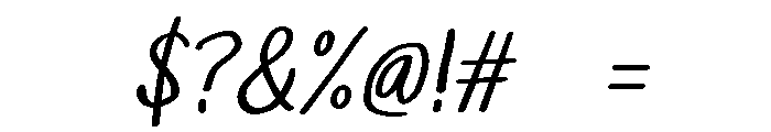 PG Kalewis Slanted Font OTHER CHARS