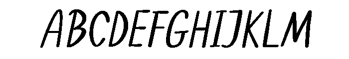 PG Kalewis Slanted Font UPPERCASE