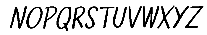 PG Kalewis Slanted Font UPPERCASE