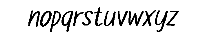 PG Kalewis Slanted Font LOWERCASE