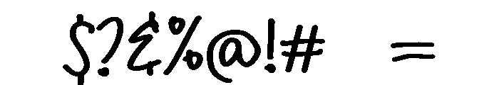 PG Kids Brush Font OTHER CHARS