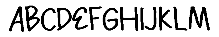 PG Kids Brush Font UPPERCASE