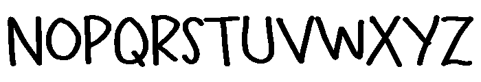 PG Kids Brush Font UPPERCASE