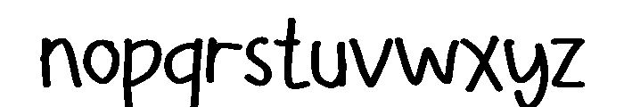 PG Kids Brush Font LOWERCASE