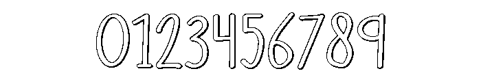PG Little Snowy Outline Font OTHER CHARS