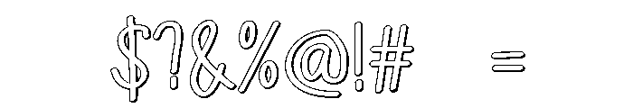 PG Little Snowy Outline Font OTHER CHARS