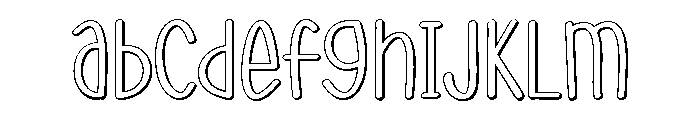PG Little Snowy Outline Font UPPERCASE