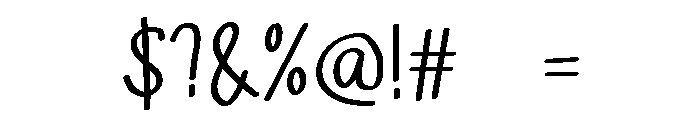PG Little Snowy Regular Font OTHER CHARS