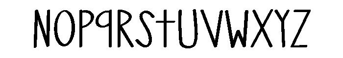 PG Little Snowy Regular Font LOWERCASE