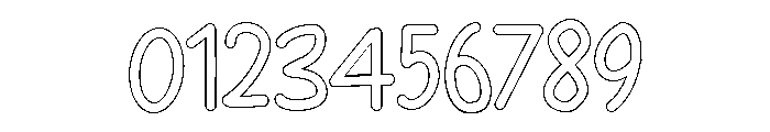 PG Lovaira Outline Font OTHER CHARS