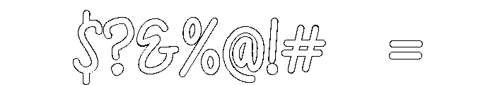 PG Lovaira Outline Font OTHER CHARS