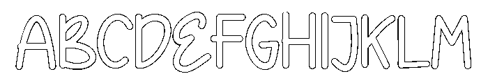 PG Lovaira Outline Font UPPERCASE