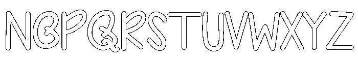 PG Lovaira Outline Font UPPERCASE