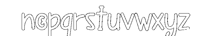 PG Lovaira Outline Font LOWERCASE