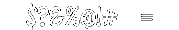 PG Lovaira Smooth Outline Font OTHER CHARS