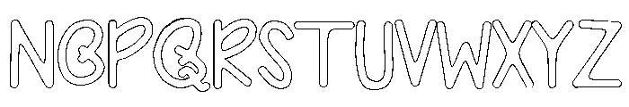 PG Lovaira Smooth Outline Font UPPERCASE