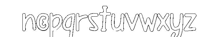 PG Lovaira Smooth Outline Font LOWERCASE