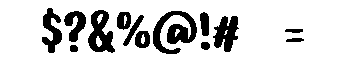 PG Maison Brush Font OTHER CHARS