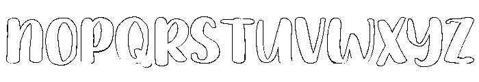 PG Mallowtine Outline Font UPPERCASE