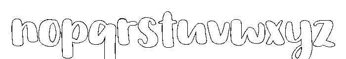 PG Mallowtine Outline Font LOWERCASE