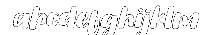 PG Mallowtine Slanted Outline FONT
