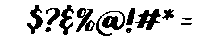 PG Mallowtine Slanted Font OTHER CHARS
