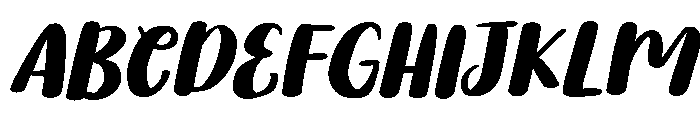 PG Mallowtine Slanted Font UPPERCASE