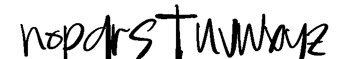 PG Manthuls Regular Font LOWERCASE