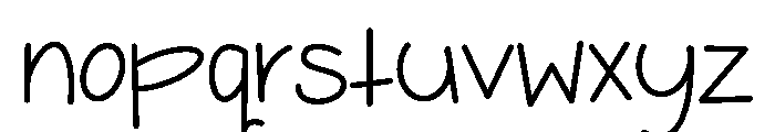 PG Meliosa Regular Font LOWERCASE
