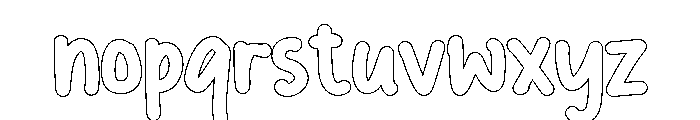 PG Mellowink Bold Outline Font LOWERCASE