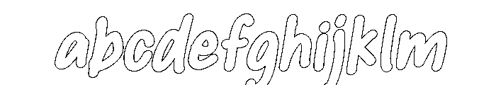PG Mellowink Bold Slant Outline FONT