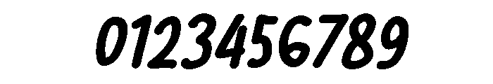 PG Mellowink Bold Slanted Font OTHER CHARS