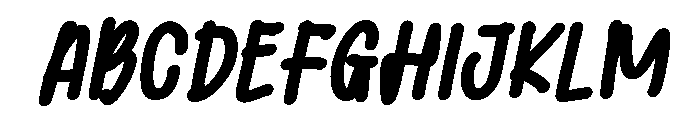 PG Mellowink Bold Slanted Font UPPERCASE