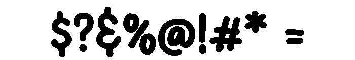 PG Mellowink Bold Font OTHER CHARS