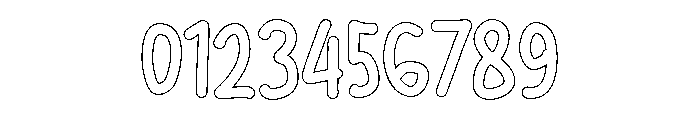 PG Mellowink Outline Font OTHER CHARS