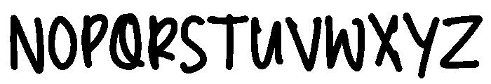 PG Mellowink Regular Font UPPERCASE