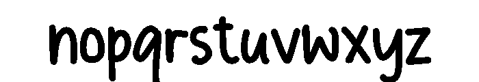 PG Mellowink Regular Font LOWERCASE